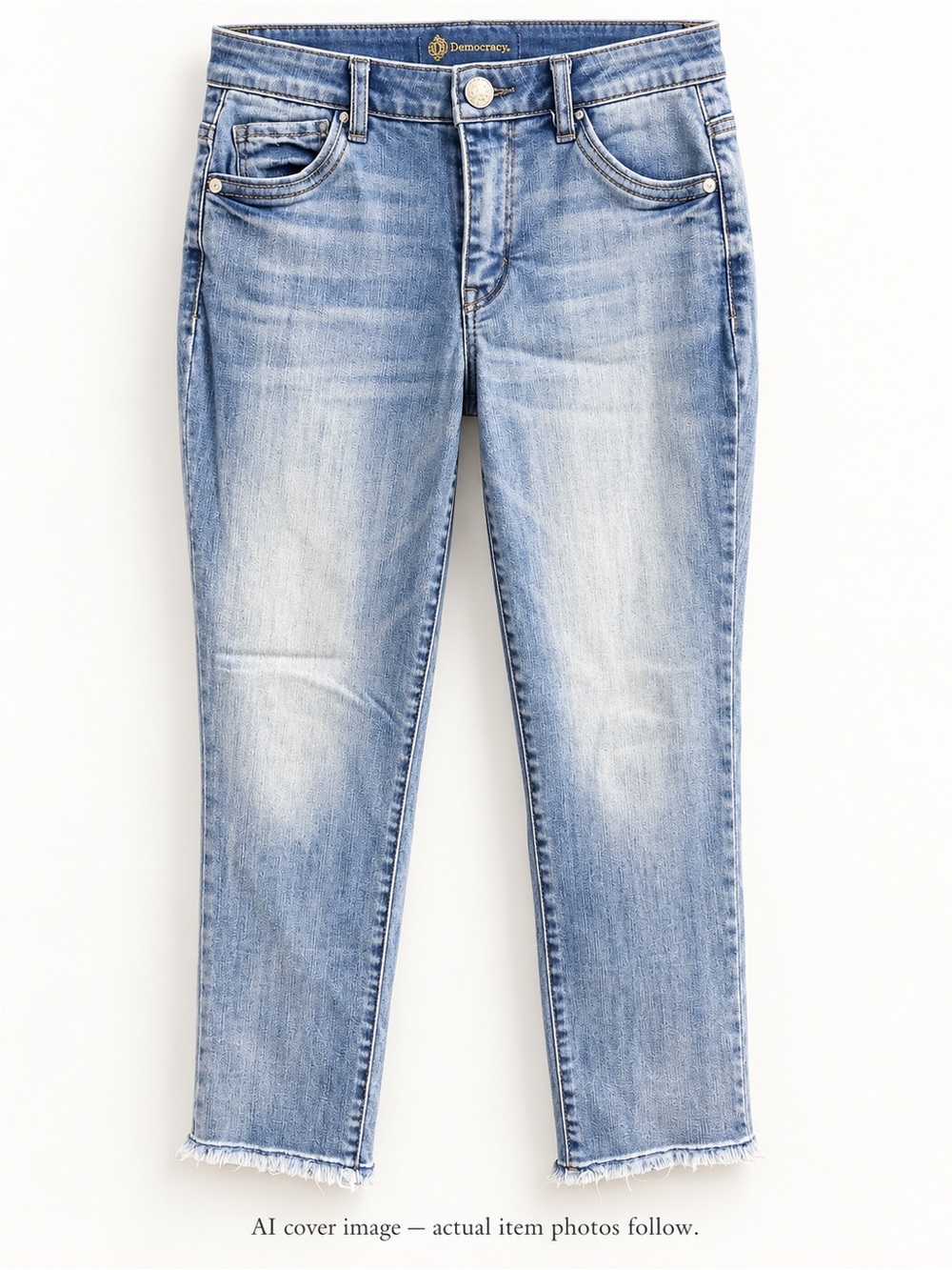 Democracy “Ab”solution Petite Raw Hem Jeans Size 4P